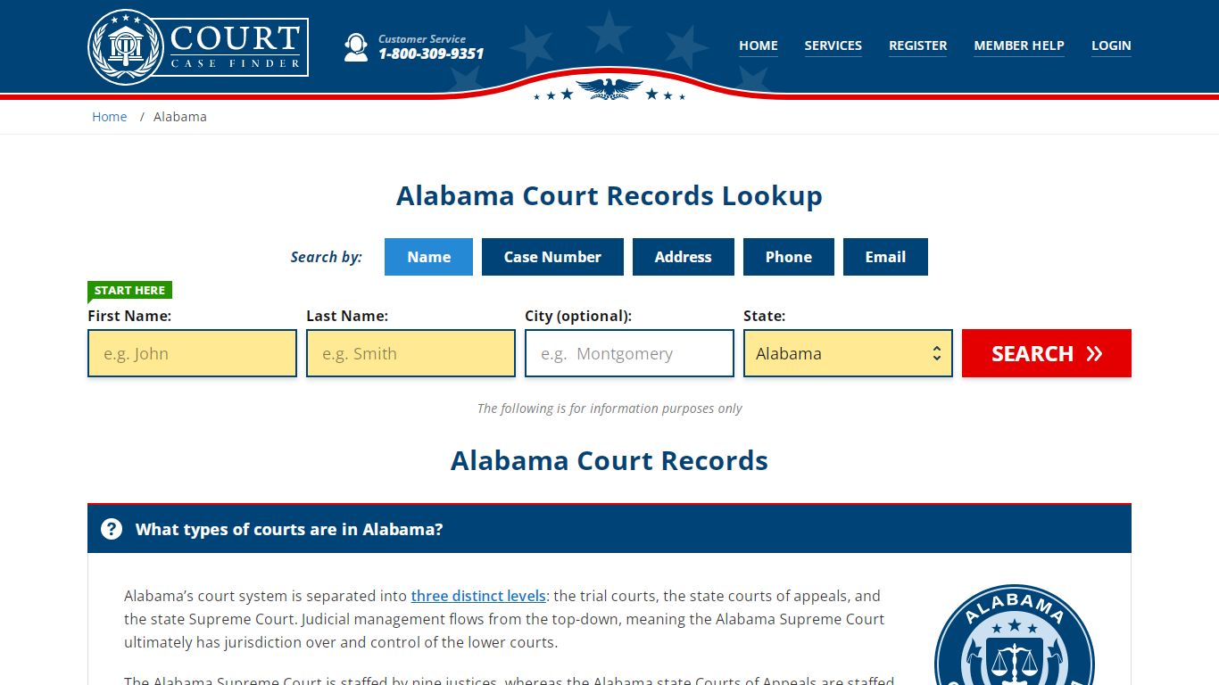 Alabama Court Records Lookup - AL Court Case Search